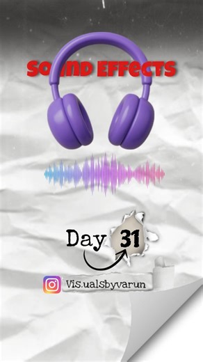 VARUN on Instagram: "Day :- 31 Sound effects for video editing 🎬. . . . #visualbyvarun #premierepro #adobe #effect #effects"