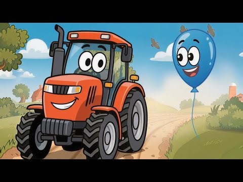 Red Tractor Color Parade! | Bright Colors for Kids | Fun Learning Song