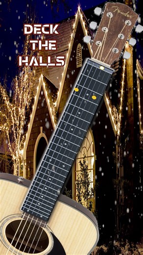Deck the Halls – Easy Acoustic Guitar Christmas Tutorial 🎄🎸 Beginner Friendly!