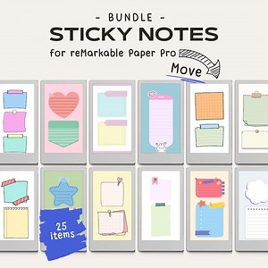 Doodle Sticky Notes Bundle for Remarkable Paper Pro Move | Memo Notes | Remarkable Notes | Digital Notes for Paper Pro Move | Remarkable - Etsy