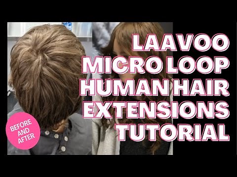 LaaVoo Micro Loop Human Hair Extensions Tutorial | from pixie cut to long hair DIY beginner friendly