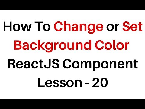 Reactjs Change Body Background Color Dynamically jsx Component