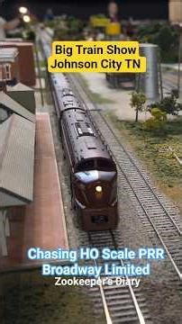 Huge HO scale train layout PENNSYLVANIA RR PRR Fairbanks Morse diesels high speed Big Train Show TN