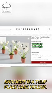 1.7K views · 31 reactions | DIY Pottery Barn Tulip Place Card Holder | Designed To The Nines | Facebook