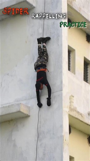 spider rappelling practice #training #youtubeshorts #practice #specialforces