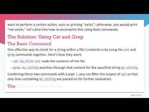 Check for string in cat Command Output in Bash