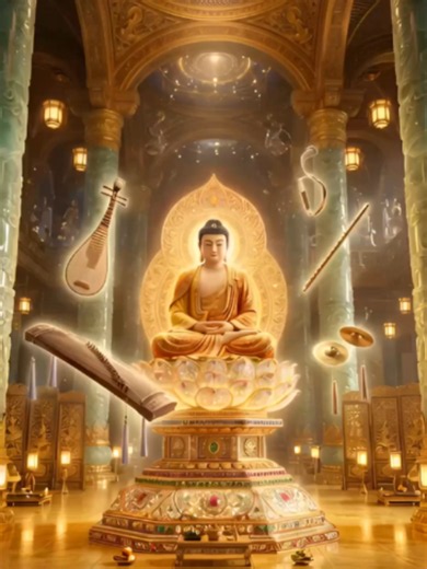 Experience the sacred melodies inside Buddha's Western Pure Land! 🥺🪷🎶 Khám phá nội điện Tây Phương Cực Lạc lộng lẫy của Đức Phật! ဗုဒ္ဓမြတ်စွာဘုရား၏ သုခဝတီပြည်တော် ဓမ္မာရုံအတွင်းမှ သာယာသောတေးသံသာများ! #PhatGiao #CucLac #Buddha #Miracle #Sukhavati #Buddhism #ဗုဒ္ဓ #သုခဝတီ #PureLand #Sukhavati #HopeCore #BuddhaMiracle #PureLand #Temple #Celestial