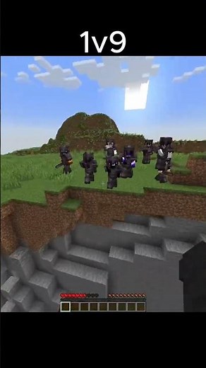 1v9 full netherite armor #minecraft