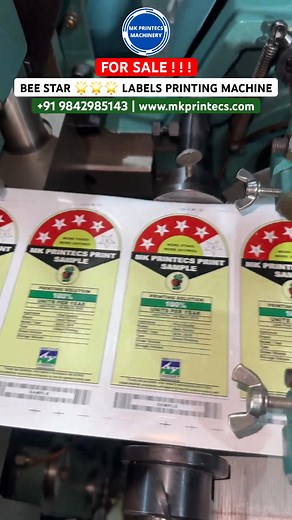 FOR SALE - BEE STAR LABEL PRINTING MACHINE ** LINTEC A-100 WITH SCREEN PRINTING UNIT ** IMPORTED FROM JAPAN 🇯🇵 WIDTH - 250 MM 3 COLOUR PRINTING 1× SCREEN PRINTING UNIT 2 UV DRYER LAMINATION MOVABLE DIE CUT 200 V, 3 PHASE POWER SUPPLY MADE IN JAPAN 🇯🇵 For More Information Contact Us ; MK PRINTECS MACHINERY Thiruthangal, Tamil Nadu, India Mob : 91 9842985143 | 8531010853 E-Mail : sales@mkprintecs.in Web : www.mkprintecs.com . . . #label #printing #machine #machinery #labelprinting #labelprinti