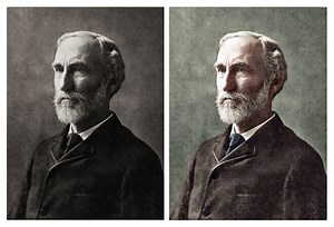 Colorisation of a photograph of Josiah Willard Gibbs - William Rodden