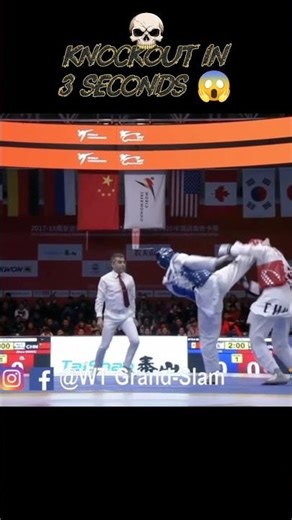 “Fight just started… and it was already OVER ⚡#taekwondo #aroncook #kick #martialarts#trending #edit