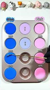 Color guessing challenge when mixing 2 colors Blue and Pink = ? #colormix #asrm #gaming #colormixing