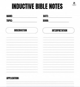 Inductive Bible Study Printable Template | Bible Study Guide| In-depth Bible Study Template (PDF) - Etsy Canada