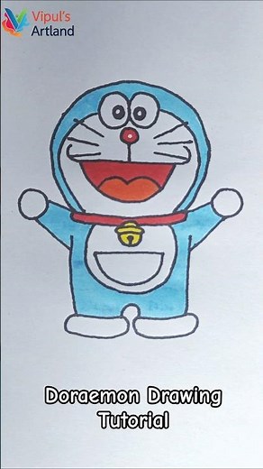 🤖Easy Doraemon Drawing Tutorial | How to Draw a Doraemon!#shortfeed #shorts #ytshorts #easydrawing