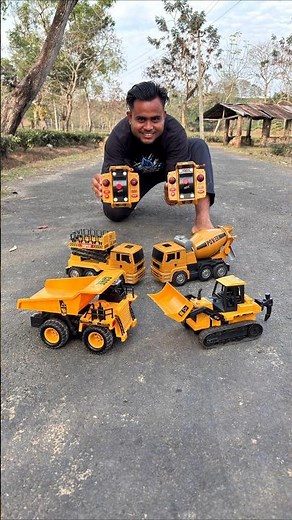 Rc Jcb Excavator Mixer Truck & DumperTruck Unboxing Tasting Dekho 😱