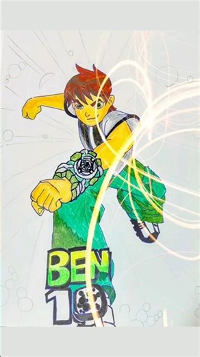 Ben 10 Cartoon Art – Nostalgic 2000s Sketch! | Easy Sketch for Beginners | Timelapse | @Madhavi_Leo