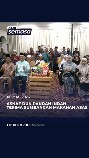 Seramai 50 golongan asnaf di Dewan Undangan Negeri (DUN) Pandan Indah menerima sumbangan kit makanan menerusi program Jelajah Sentuhan Kasih Ramadan di Masjid Nurul Hidayah, Kampung Pandan Dalam pada 5 Mac 2026. Wakil rakyatnya, Dato’ Ir. Izham Hashim berkata program anjuran bersama Lembaga Pemasaran Pertanian Persekutuan (FAMA) Selangor dan Koperasi Warga Hijrah Selangor Berhad (KoHijrah) itu memasuki tahun kedua dan akan menjelajah enam lokasi bagi menyampaikan sumbangan kepada golongan sasar 