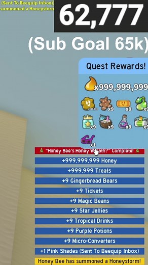 Completing Honey Bee Quests in Bee Swarm Simulator