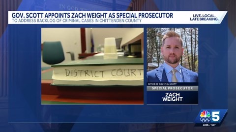 Vermont Gov. Phil Scott appoints Zach Weight as Chittenden County special prosecutor
