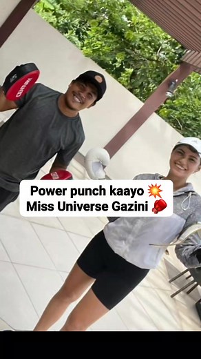 "Knockout vibes 💥👊! An epic #boxing session with the stunning Miss Universe Gazini! 💃🔥 Who's ready for a title fight? 🥊👑 #MissUniverse #BoxingQueen #PowerPunch #maxdboxerhomeboxing | Max Macario