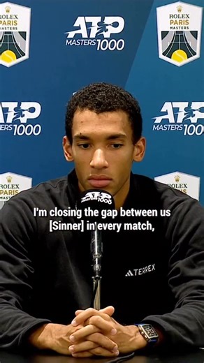 Felix Auger-Aliassime gives us his thoughts on the final, and more specifically on his match-ups against Jannik Sinner, which he feels are getting closer and closer 🤝 #RolexParisMasters | Rolex Paris Masters