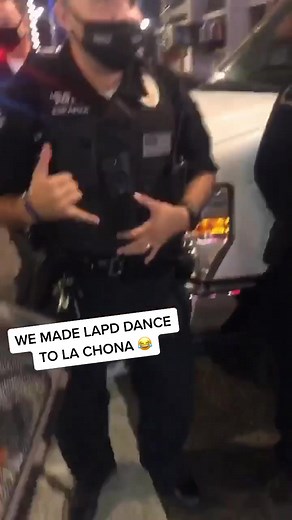 LAPD Dancing to La Chona | Fun Dance Compilation
