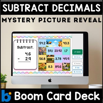 Safari Math Adventure: Subtracting Decimals Mystery Picture