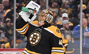 Why do goalies drink water after a goal? For Tuukka Rask, it’s a matter of survival