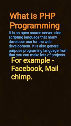 What is PHP Programming Language ✨💫