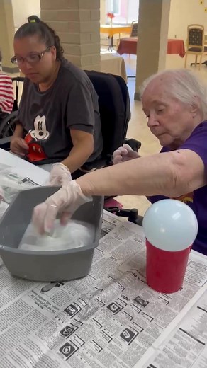 Here’s a little look back at our recent ghost craft fun! 👻 Our residents loved getting creative with this spooky project. | Clarion Nursing and Rehabilitation