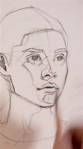 Drawing following the Lommis method #stepbystepdrawing #portraitdrawing #drawing