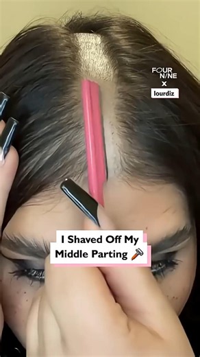 Shaving my middle parting for the "Aesthetic"😭💇‍♀️ #haircare, #beautyinfluencer, #extrememakeover