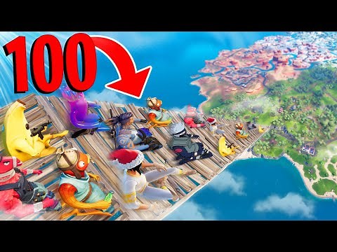 100 Joueurs GLISSENT en MÊME TEMPS ! Expérience Fortnite Chapitre 3