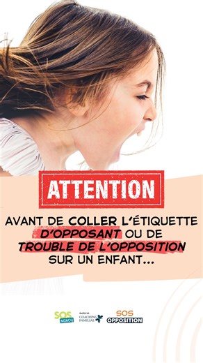 STOP aux étiquettes! 🚫 Un enfant qui s’oppose… ➡️ n’a pas forcément un trouble de l’opposition. 🧡 Viens comprendre la nuance dans nos ateliers GRATUITS: https://go.institutcoachingfamilial.com/serie-ateliers-opposition | SOS Nancy- coaching familial