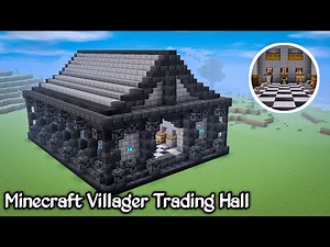 Minecraft Stone And Deepslate Brick Villager Trading Hall Build Tutorial || Minecraft Build Tutorial