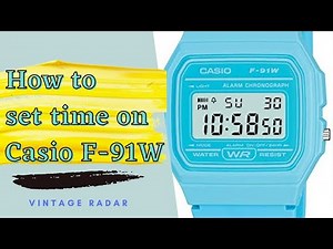 How to Set Time on Casio F91w Watch | Casio f91w Instructions