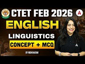 CTET English Classes 2026 | English Linguistic Concept & MCQ | CTET English Class By Nidhi Mam
