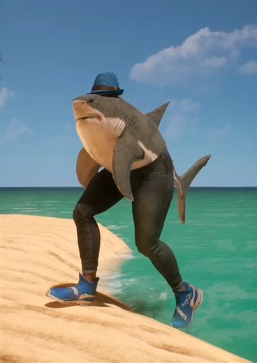 Funny Shark Evolution Animation with Legs