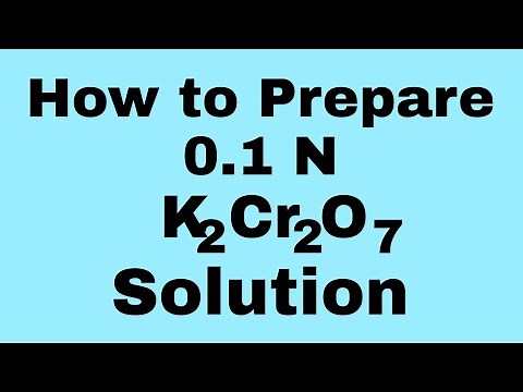 How to prepare 0.1N K2Cr2O7 ( Potassium dichromate) solution #23 | Titration