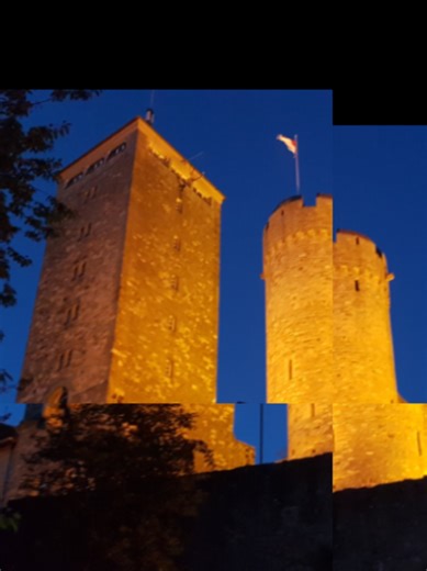 Neustadt an der Weinstraße/Germany the castle in the evening can also be beautiful, a spontaneous trip