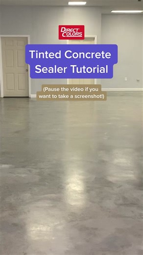 Tinted Concrete Sealer Tutorial - Staining & sealing in one step#directcolors #concretesealer #concretediy#tutorial #howto#indoorflooring