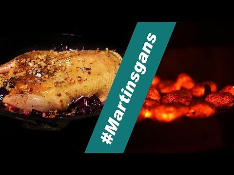 Gänsebraten bzw. Martinsgans auf Rotkohlbett im Dutch Oven - Gebirgsküche