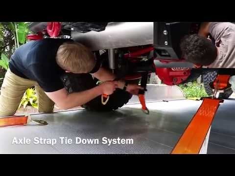 Car tie downs- Axle Straps how to
