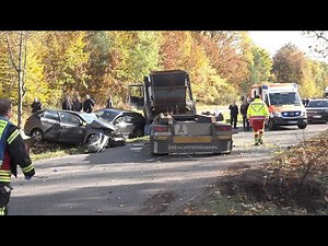 Serious accident on the B423 near Homburg – fire brigade rescues driver with heavy equipment