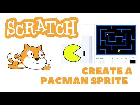 Make Pacman sprite in Scratch | coding tutorial pac man game #pacman