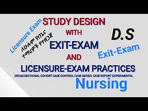 STUDY DESIGN WITH EXIT-EXAM AND LICENSURE EXAM PRACTICES @DSNursing #exit #nursing #coc #training