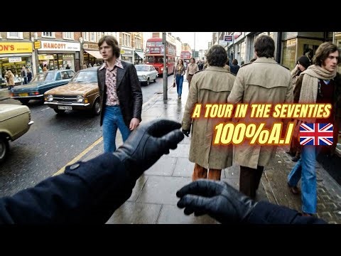 A tour of Britain in the 1970s, audio and video (AI video)