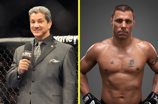'BUFFER BLASTED HIM' The story of UFC octagon announcer Bruce Buffer fighting with ranked welterweight Frank Trigg in a lift – Dana White ‘could see the bone’