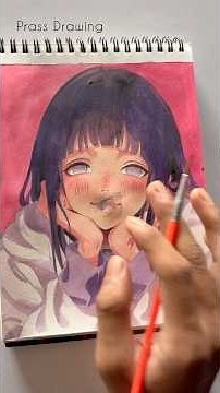 Hinata Drawing With Watercolours Gone Wrong 😭. #shorts