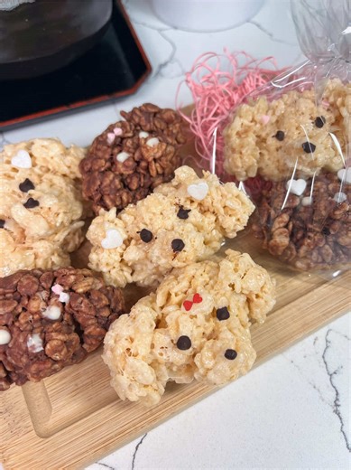 Let’s Make Cute Poodle Rice Krispies! #cute #fyp #viral #valentinesday #sweet